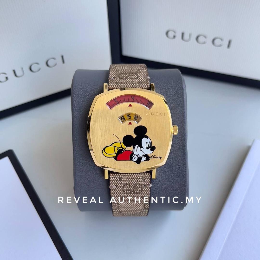 Gucci X Disney Mickey Mouse Grip Watch Leather 35MM YA157420