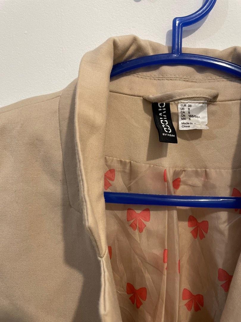 H&M Nude Blazer, Women's Fashion, Coats, Jackets and Outerwear on Carousell