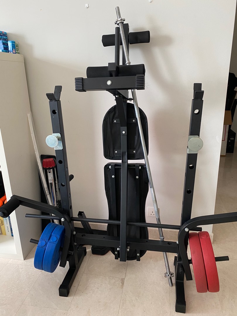 Home Gym and Stationary Bicycle, Sports Equipment, Exercise & Fitness, Weights & Dumbbells on