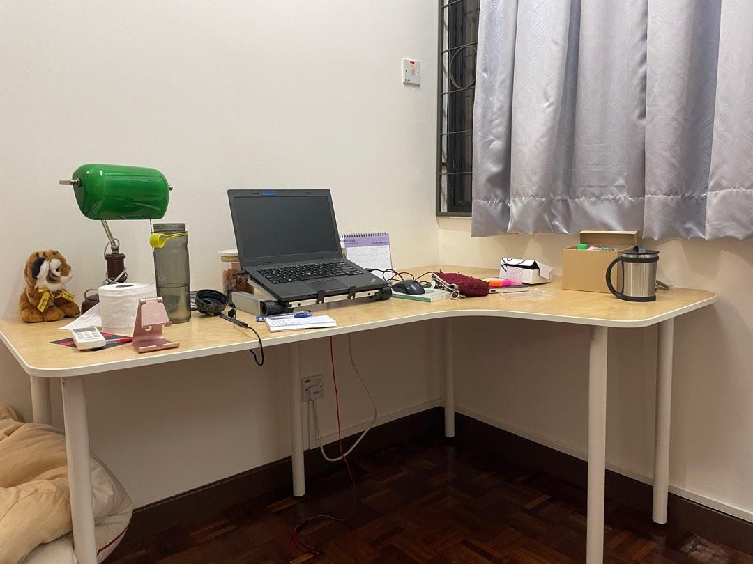 IKEA Bekant Lshaped desk, Furniture & Home Living, Furniture, Tables