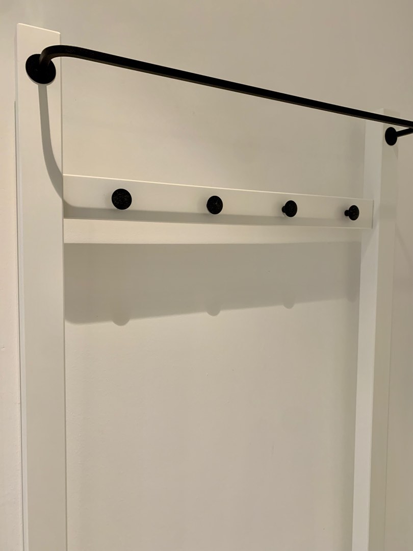 Hemnes storage bench clearance with towel rail