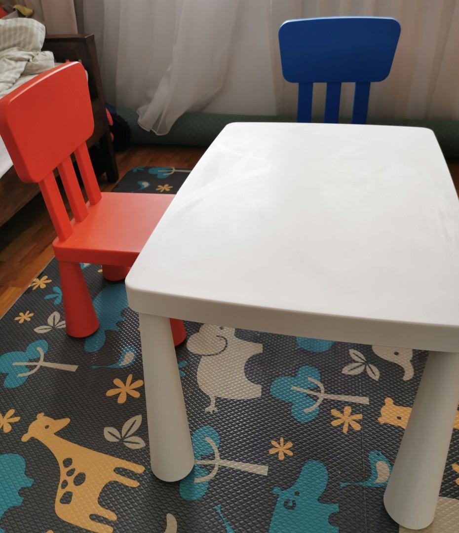 IKEA Mammut Kids Table and 2 Chairs, Babies & Kids, Baby Nursery & Kids