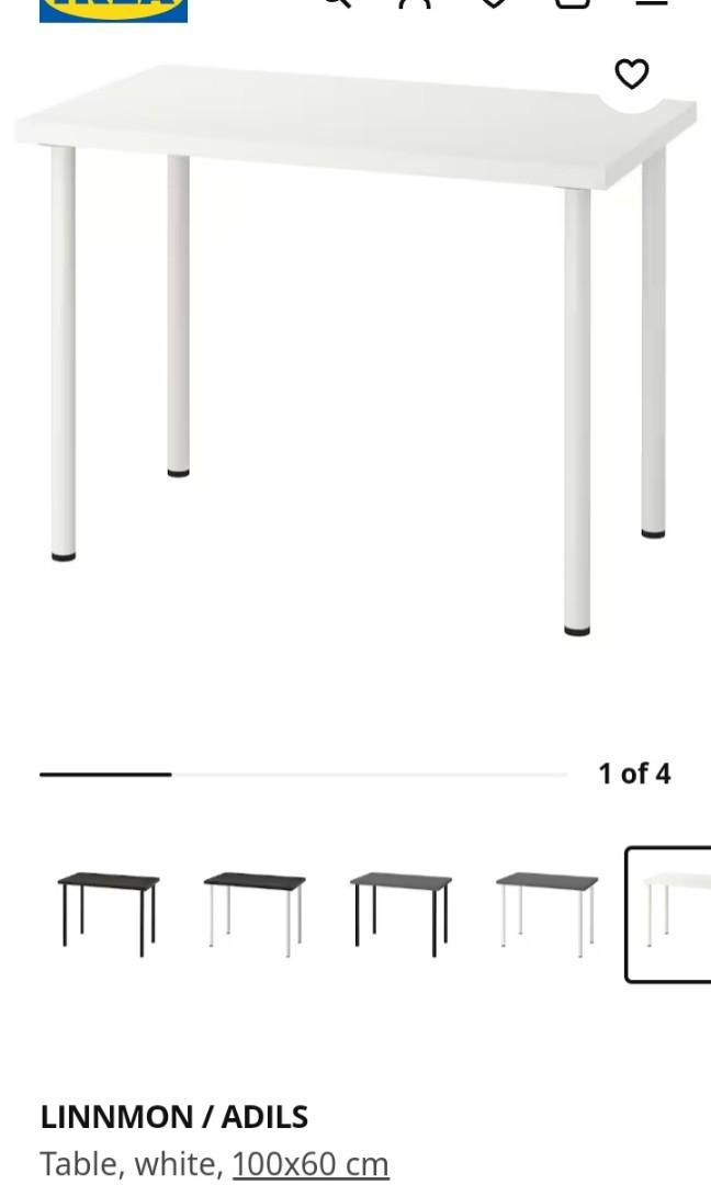Ikea Study Table (Linnmon / Adils) 10, Furniture & Home Living