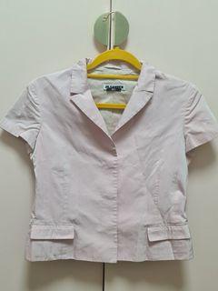 Jil Sander Joyce Blush Pink Glossy Top