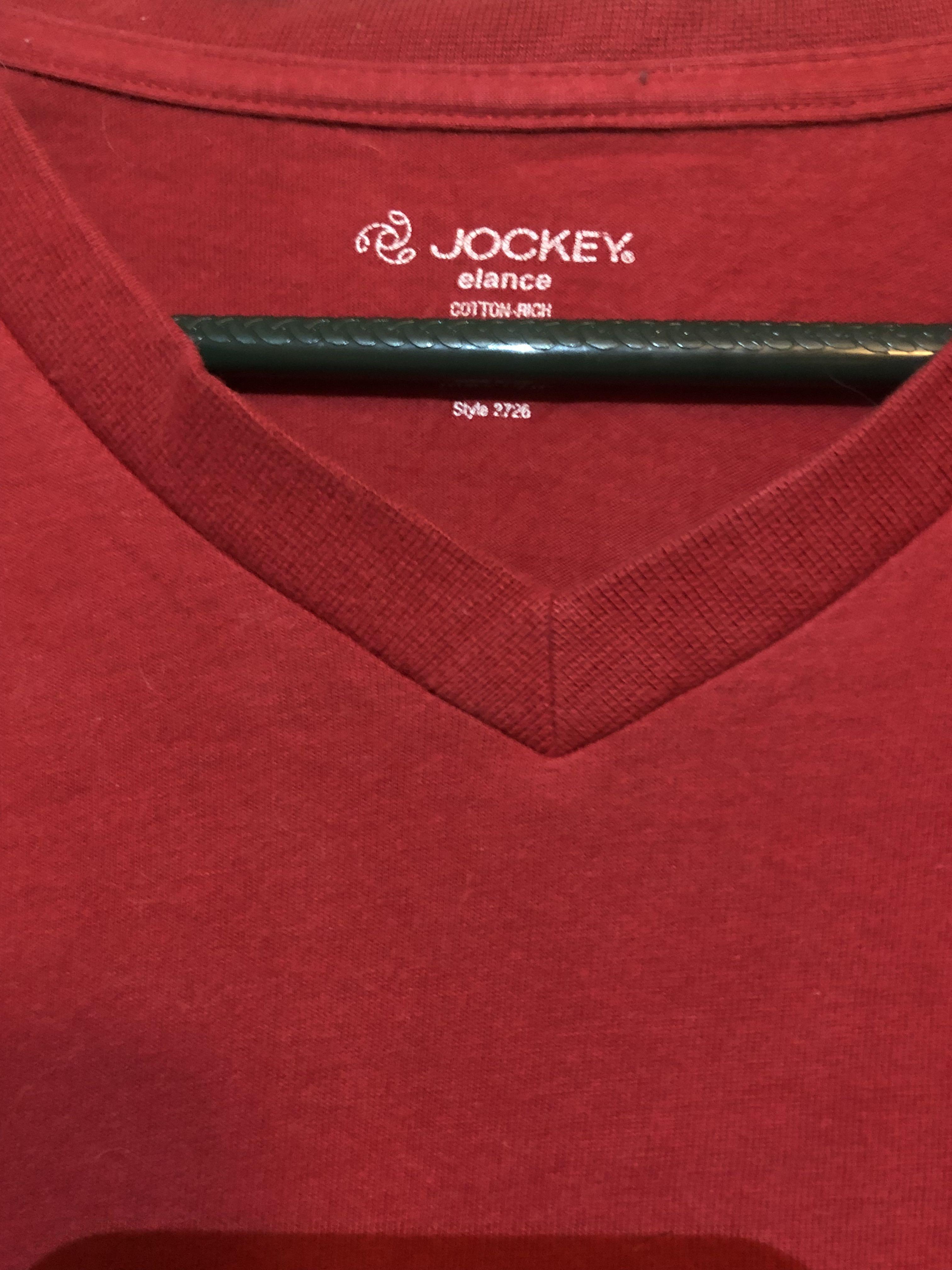 Jockey Red Basic Shirt, Men's Fashion, Tops & Sets, Tshirts & Polo