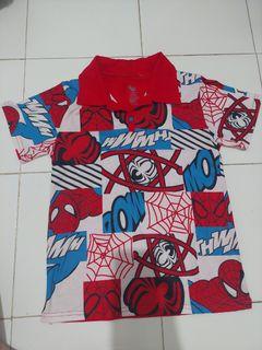 Kaos kerah spiderman import 11th