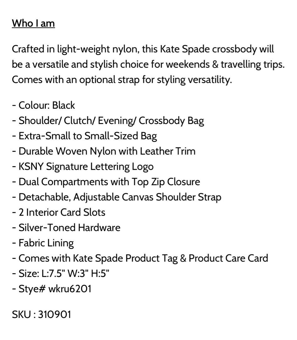 Kate Spade Ellie Double Zip Camera Bag, Women's Fashion, Bags & Wallets