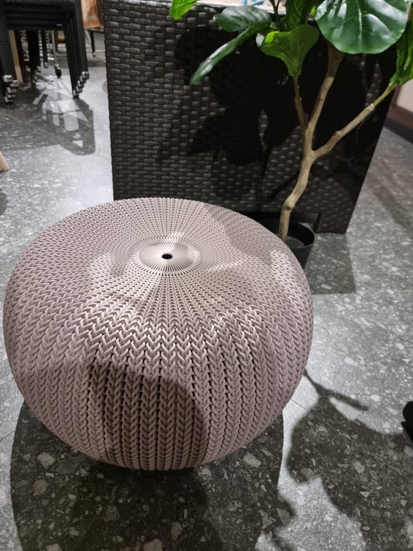 Keter Urban Knit Pouf, Furniture & Home Living, Outdoor Furniture on