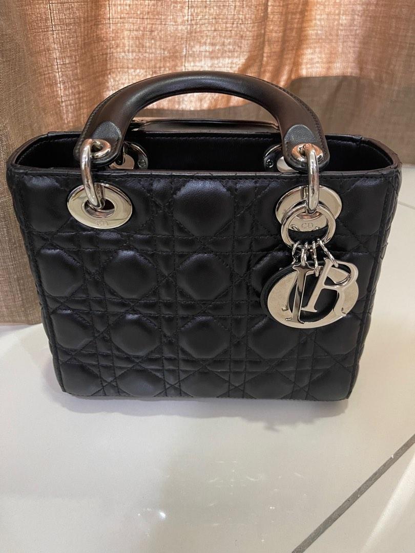 Dior Lady Dior leather handbag Occasion  auctionlab