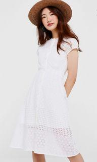 LB button dress (white)