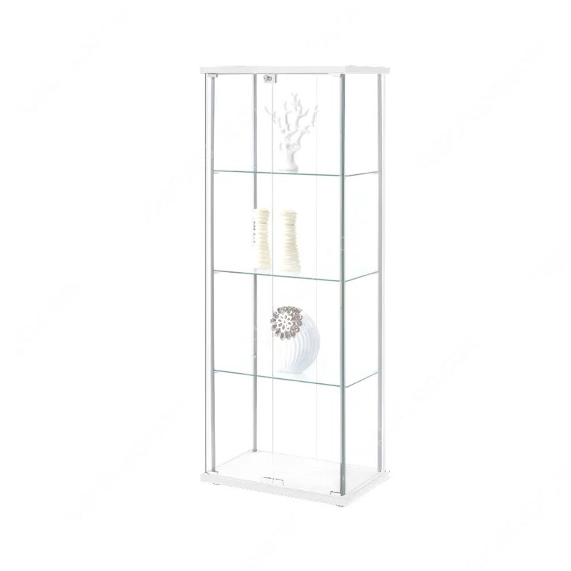 LEVELS Curio Glass Display Cabinet with Lock, Furniture & Home Living ...