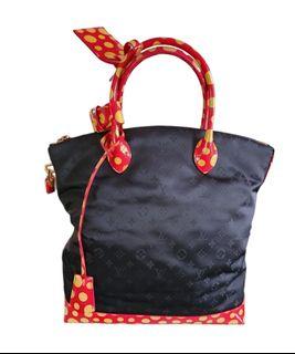 Louis Vuitton Twilly Tribute To the Alma, Black, Red Monogram, New in Tissue  (No Box)
