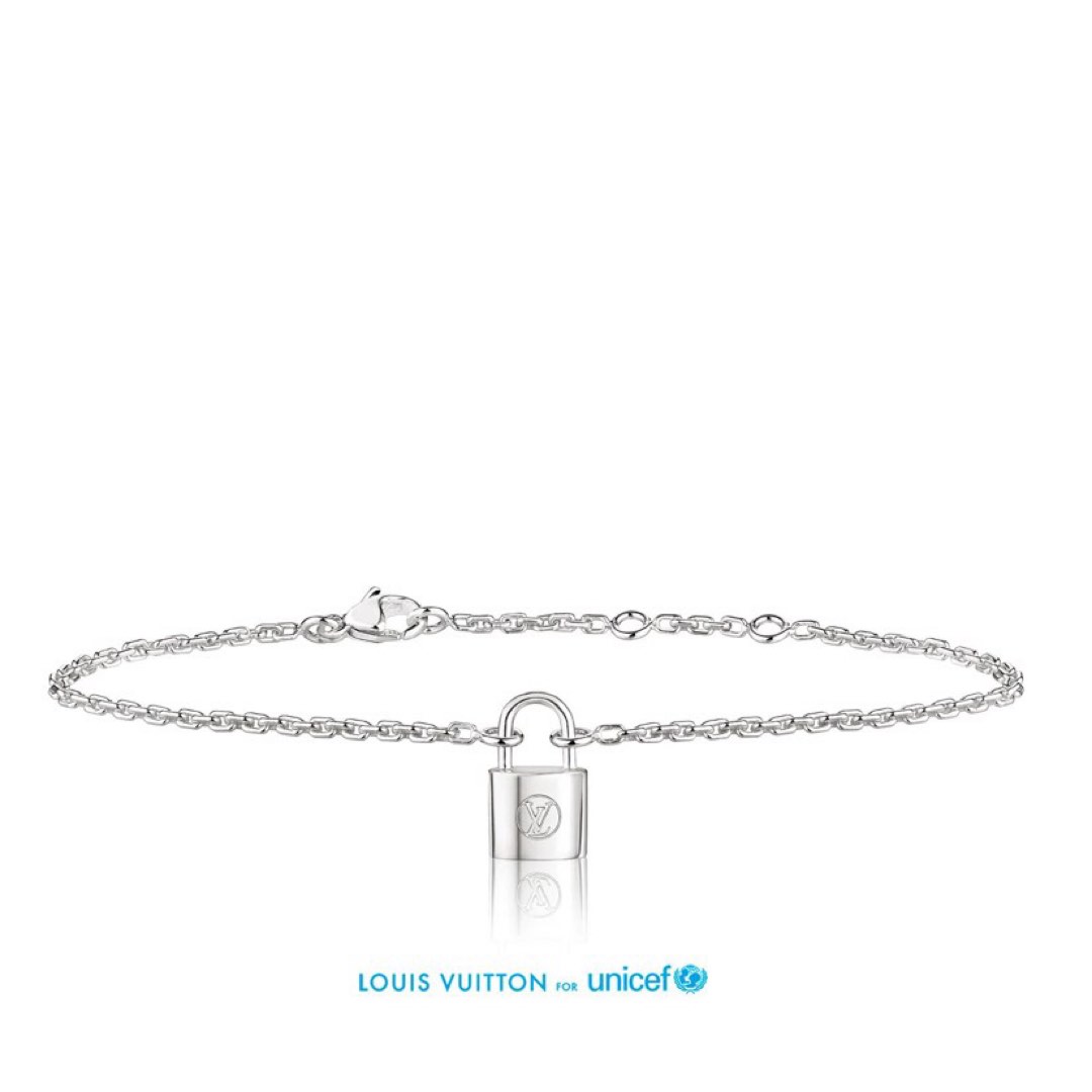 LV unicef SILVER LOCKIT Necklace, Luxury, Accessories on Carousell