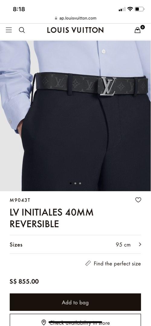 Louis Vuitton LV Initiales Rainbow Damier Reversible Belt