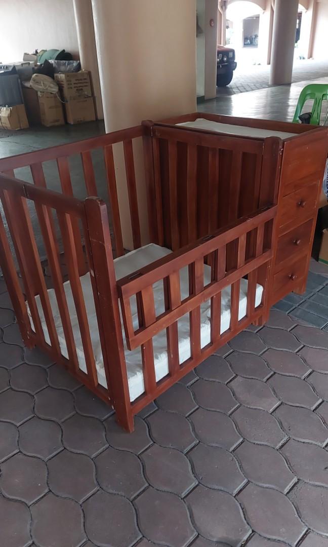 Mahogany Crib with foam and Babies & Kids, Baby Nursery & Kids