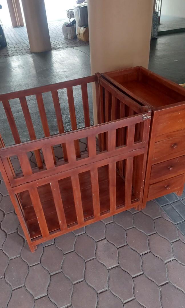 Mahogany Crib with foam and Babies & Kids, Baby Nursery & Kids