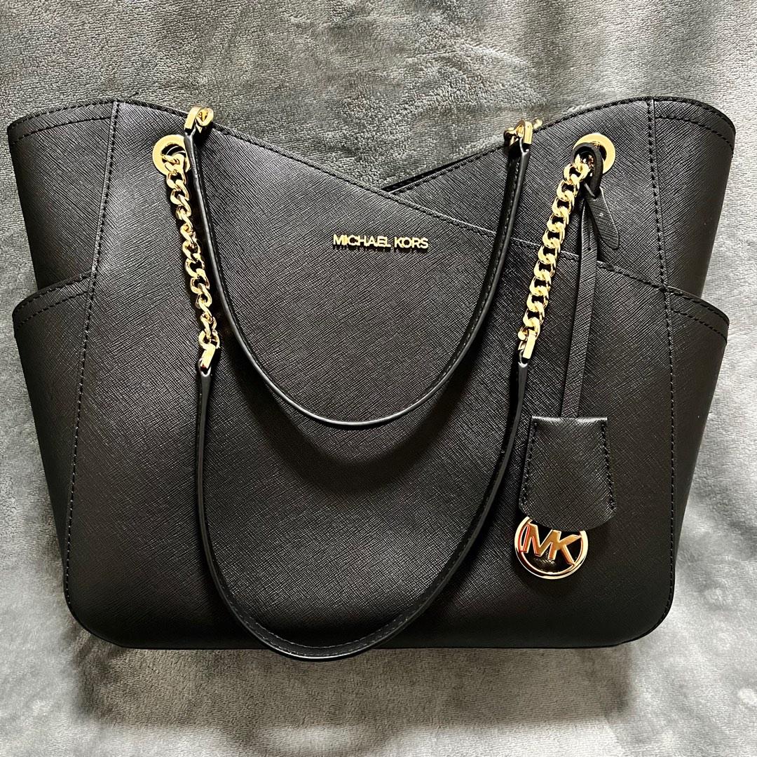 Michael Kors Bags | Michael Kors Jet Set Travel Large Chain Tote Shoulder Bag Black | Color: Black | Size: Os | Honesto9's Closet