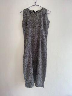Brukat Middress Gray