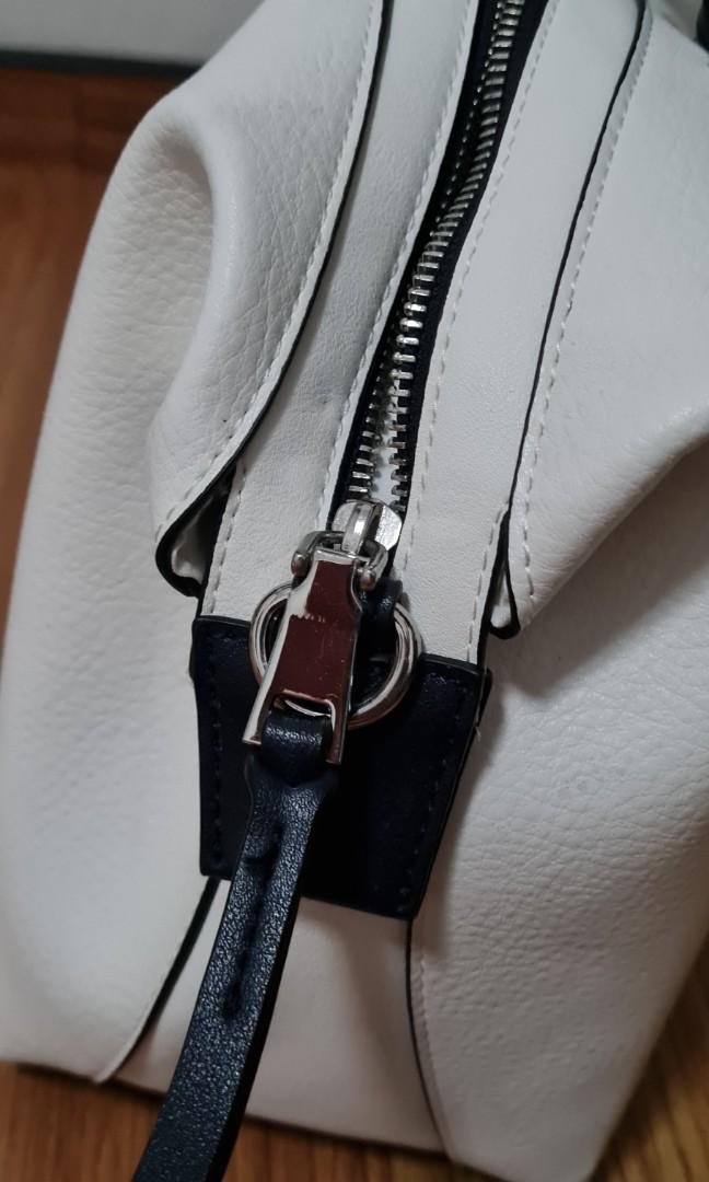 M&S white bowler bag/tote, Women's Fashion, Bags & Wallets, Tote Bags