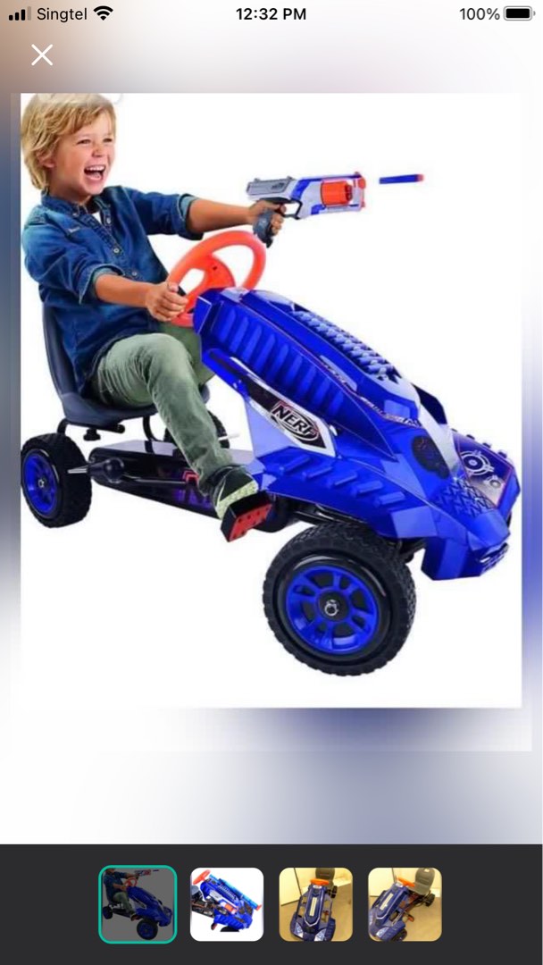Nerf striker pedal go kart sale