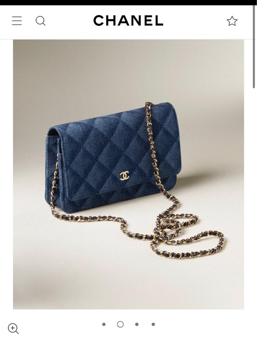 Chanel Denim Wallet on Chain 