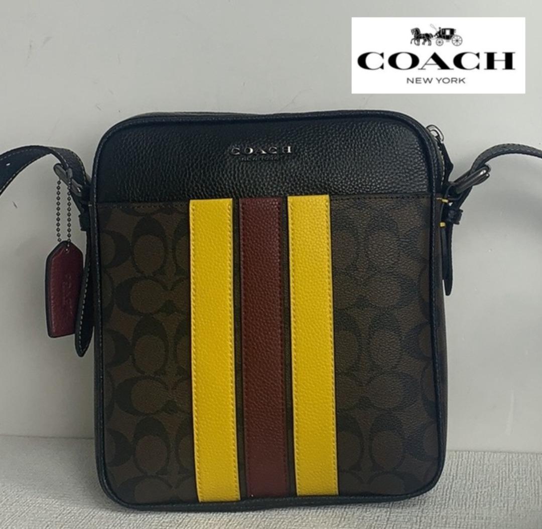 Coach Women's Hudson 21 Signature Varsity Stripe Crossbody Bag