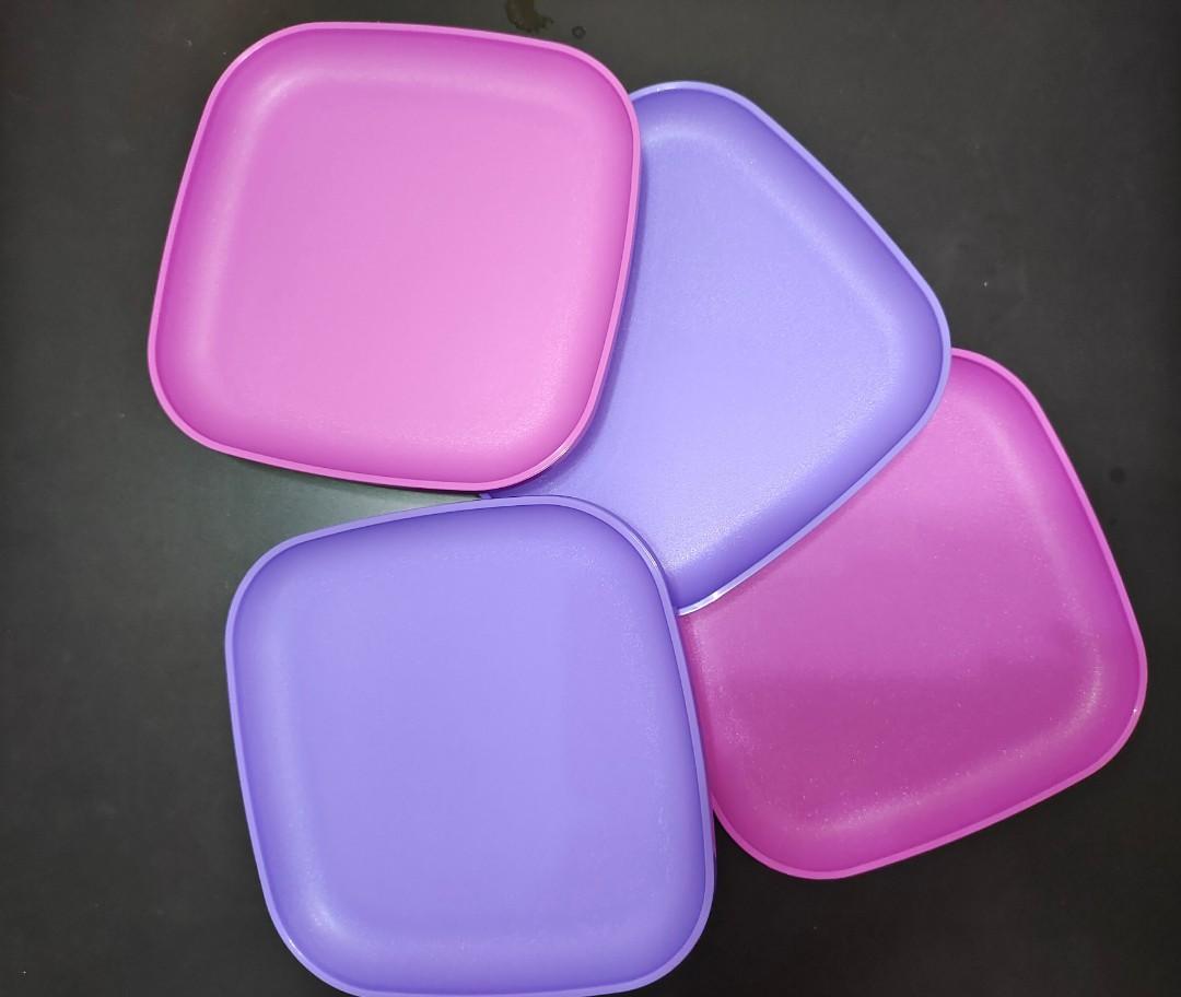 (NEW) Tupperware Luncheon plates set of 4, Furniture & Home Living