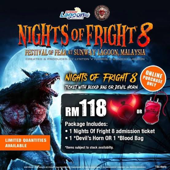 Night Of Fright (NOF) Ticket 2 Pax, Tickets & Vouchers, Event Tickets