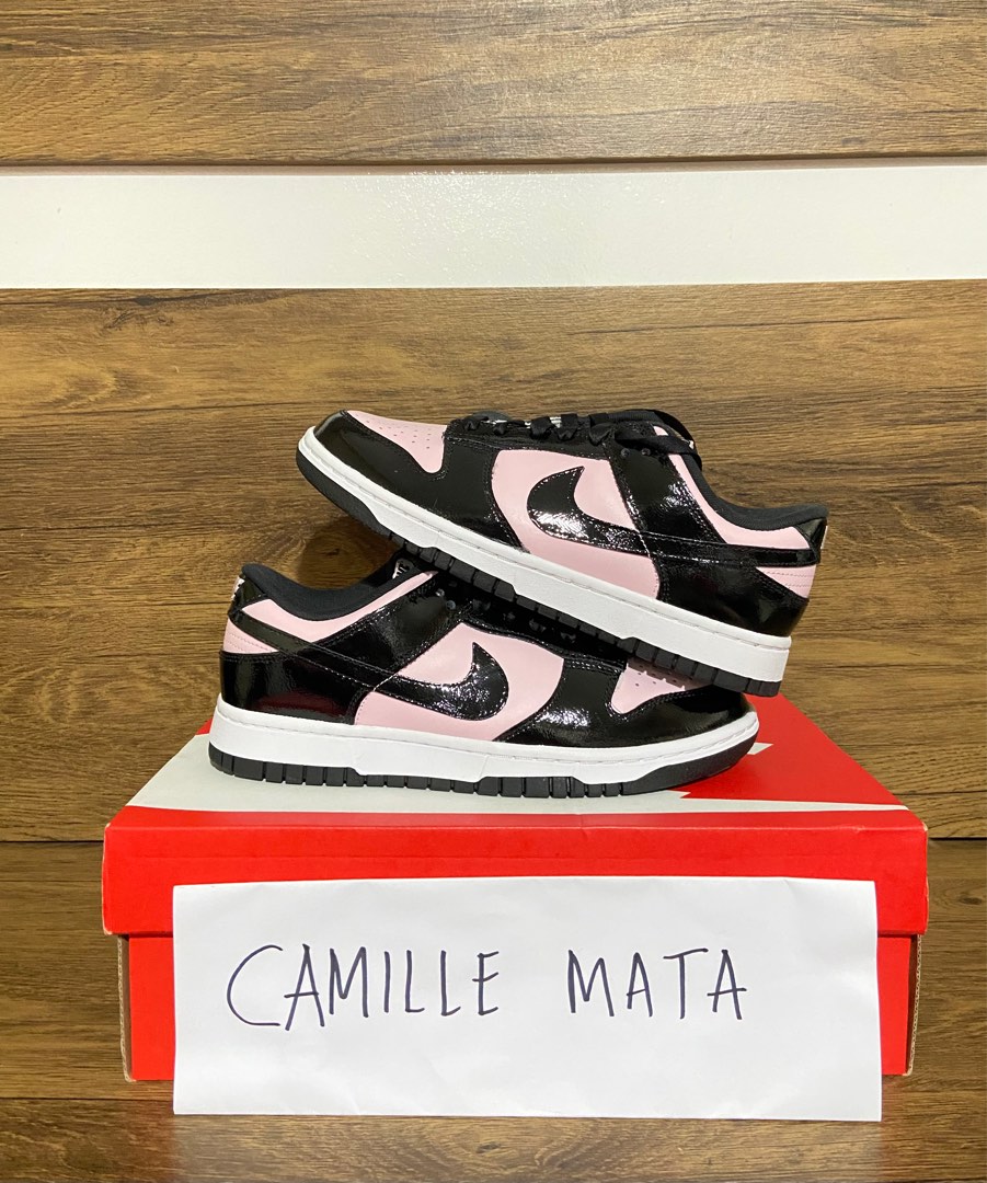dunk low pink black