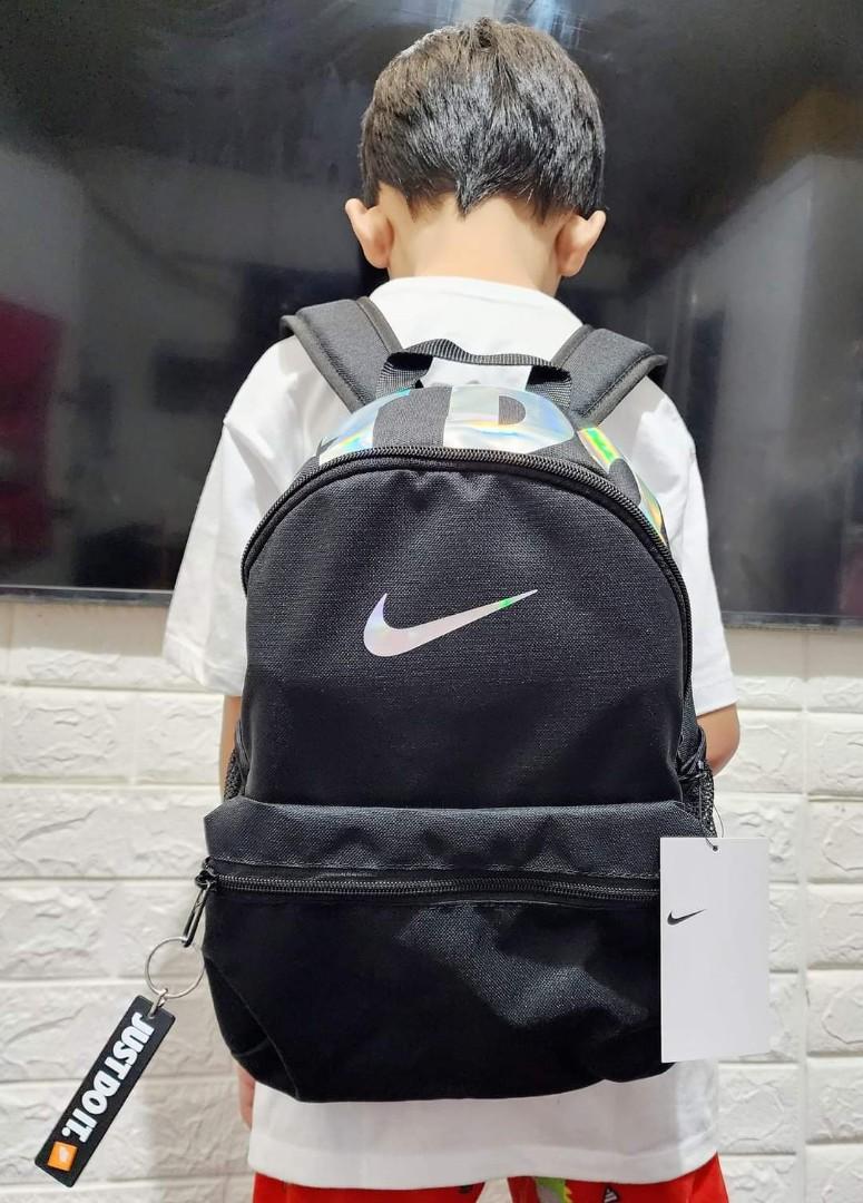 Nike grey and iridescent just do it mini backpack online