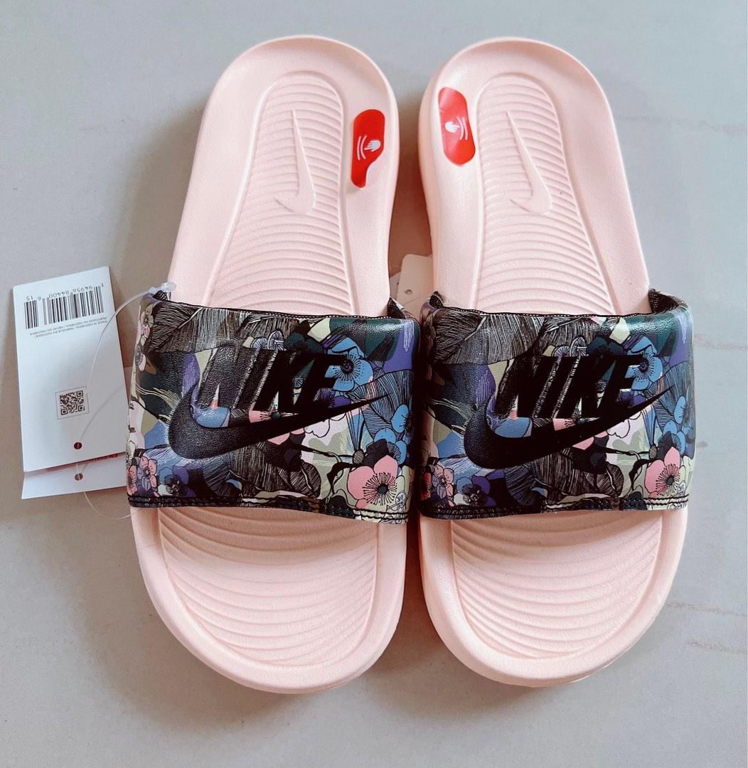 Floral nike online slippers