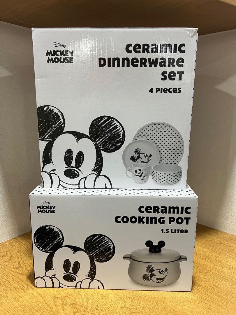 NTUC Disney Mickey Mouse Collection Ceramic Cooking Pot & Dinnerware