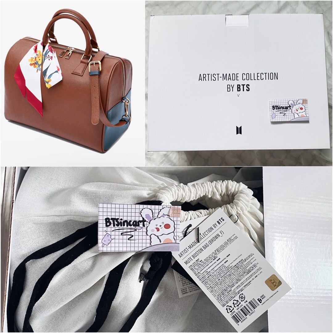 Official BTS Taehyung Artist made collection mute boston bag by V, Hobbies  & Toys, Memorabilia & Collectibles, K-Wave on Carousell