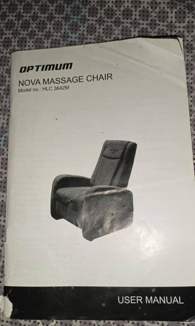 OPTIMUM NOVA MASSAGE CHAIR, Health & Nutrition, Massage Devices on