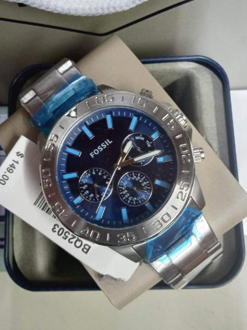 Original Fossil BQ2503 Bannon Blue Dial