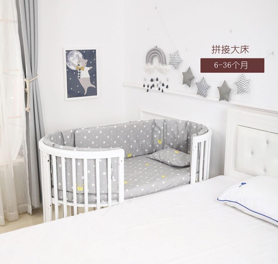 Oval 5in1 Baby Cot Crib, Babies & Kids, Baby Nursery & Kids Furniture