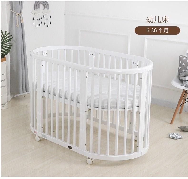 Oval 5in1 Baby Cot Crib, Babies & Kids, Baby Nursery & Kids Furniture