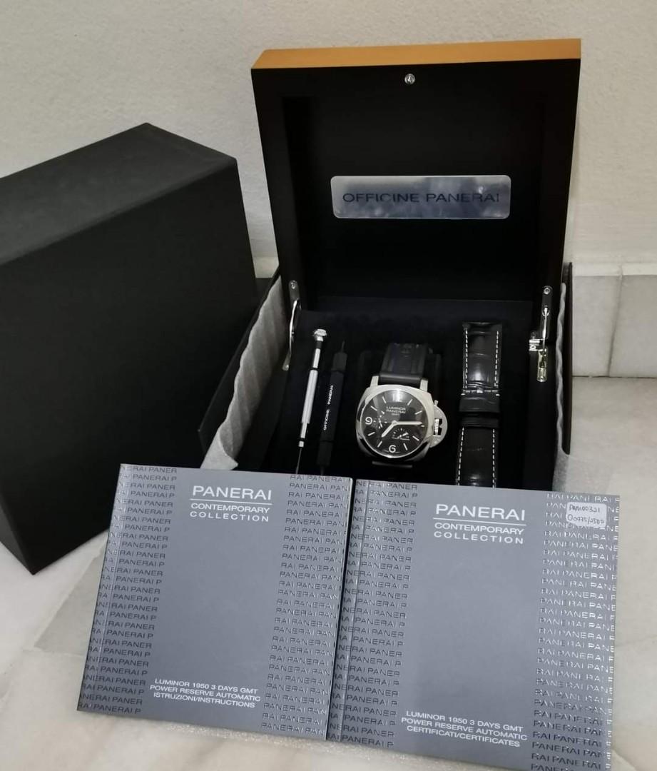 PANERAI LUMINOR 1950 3 DAYS GMT POWER RESERVE PAM 00321 AUTOMATIC