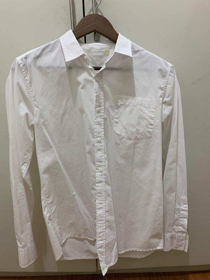 Penshoppe white long sleeves polo Men s Fashion Tops Sets