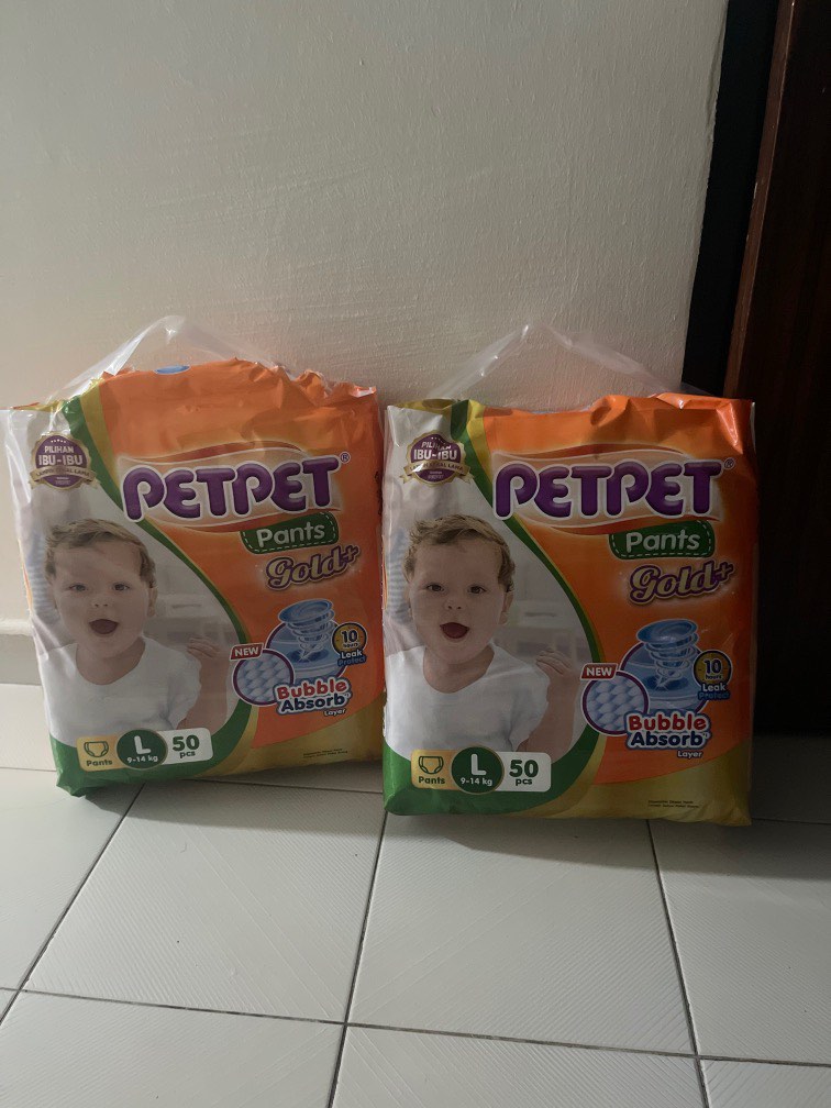 PETPET Pants Gold+ Diaper, Babies & Kids, Bathing & Changing, Diapers ...
