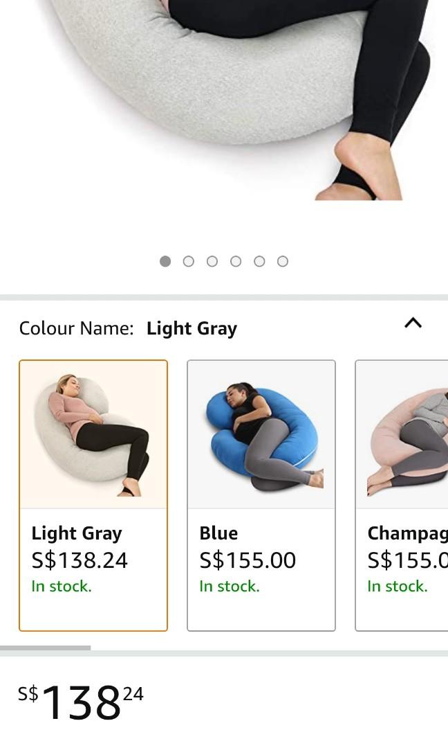 PharMeDoc Pregnancy Pillow with Jersey Cover C Shaped Full Body