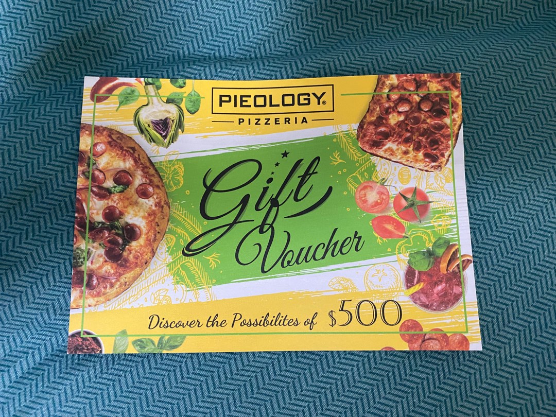 PIEOLOGY PIZZERIA Gift Voucher 500, 門票＆禮券, 商店或商場現金券 Carousell