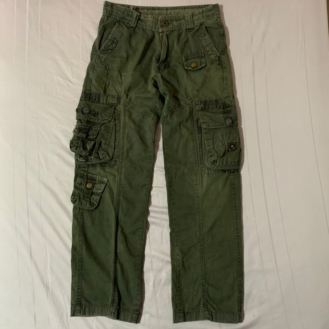 Pine green cargo utility pants, Women's Fashion, Bottoms, Other Bottoms