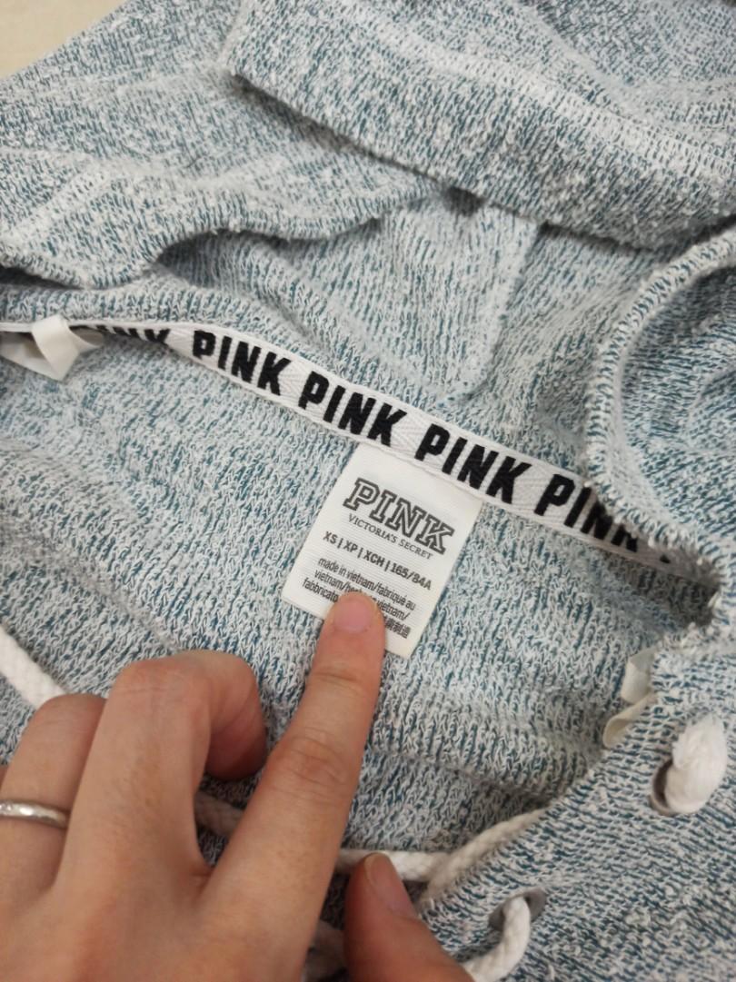 Pink Grey Pullover Hoodie Victoria Secret Women s Fashion