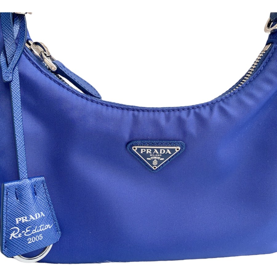 Prada Reedition 2005 nylon bag in indigo, Luxury, Bags & Wallets on