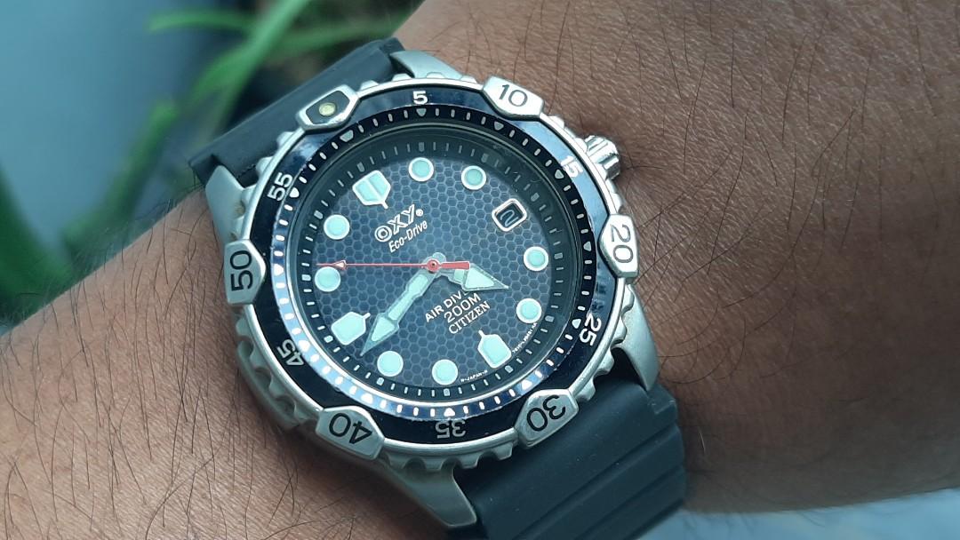 RARE CITIZEN OXY AIR DIVER S 200M ECO DRIVE Men s Fashion