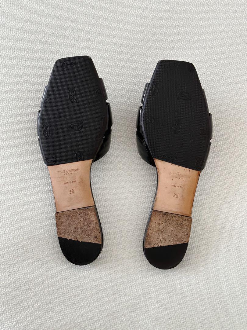 Tribute mules in deals patent leather