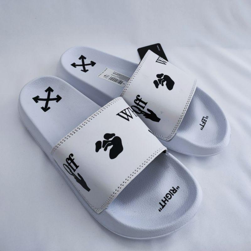 Sandal slop deals off white