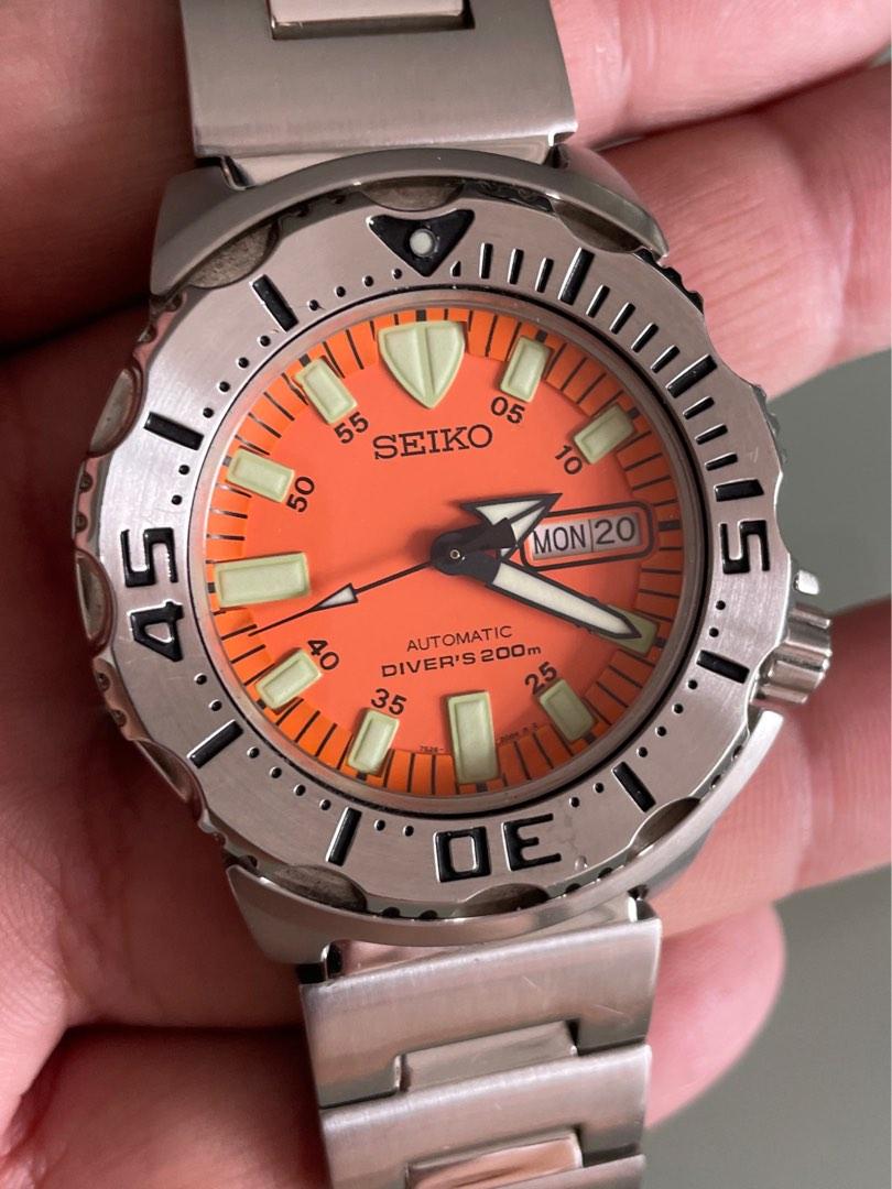 Seiko Monster Orange Gen 1, Luxury, Watches on Carousell