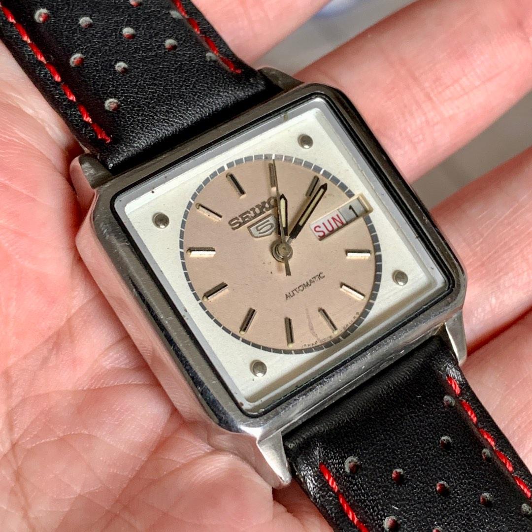 Seiko Vintage Salmon Dial Square Case Automatic Watch, Men's Fashion,  Watches & Accessories, Watches on Carousell